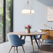 Telfar 3 Light 24 inch Modern Gold/White Indoor Pendant Ceiling Light